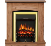 Каминокомплект Royal Flame Вarcelona std (табачный дуб/черный) разборный портал и очаг fobos fx brass 64949739