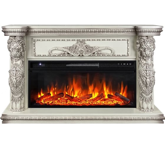 Каминокомплект Royal Flame Wndsor (сл.кость, тем.патина) портал и очаг vision 42 log led 64947217