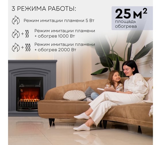 Электрокамин с порталом Planta каминокомплект PORT022G-FS400B