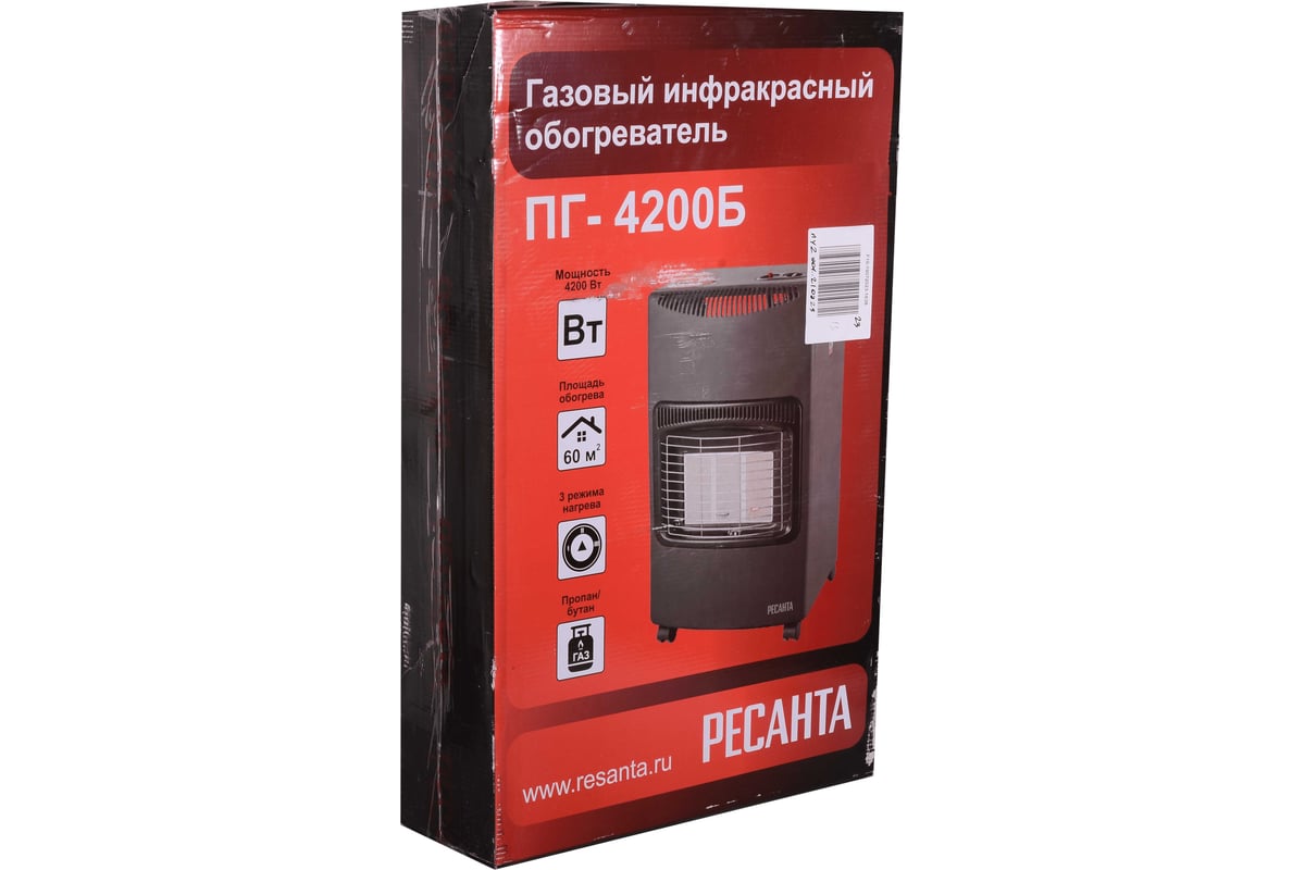 Газовый инфракрасный обогреватель Ресанта ПГ-4200Б 67/5/13 в Москве,  Санкт-Петербурге, Екатеринбурге, Нижнем Новгороде и по всей России - цена,  отзывы, фото, технические характеристики, инструкция.