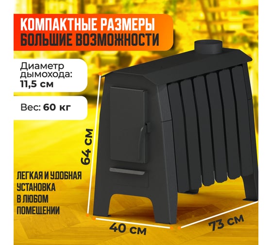 Печь отопительная ПЕЧЬМАСТЕР ПРОФИ 200 POPR-200