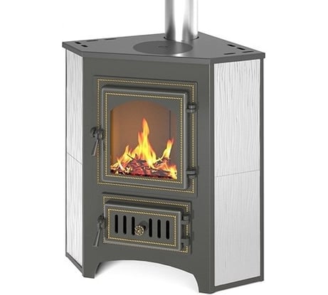 Печь-Камин Везувий ПК-01 220 угловой беж. 9 кВт 150 м3 115мм А-324027