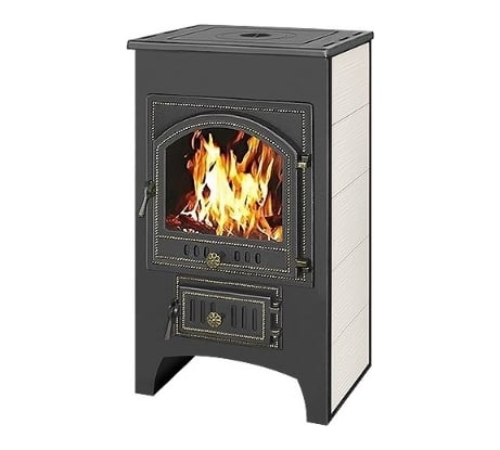 Печь-Камин Везувий ПК-01 205 с плитой беж. 12 кВт А-314695