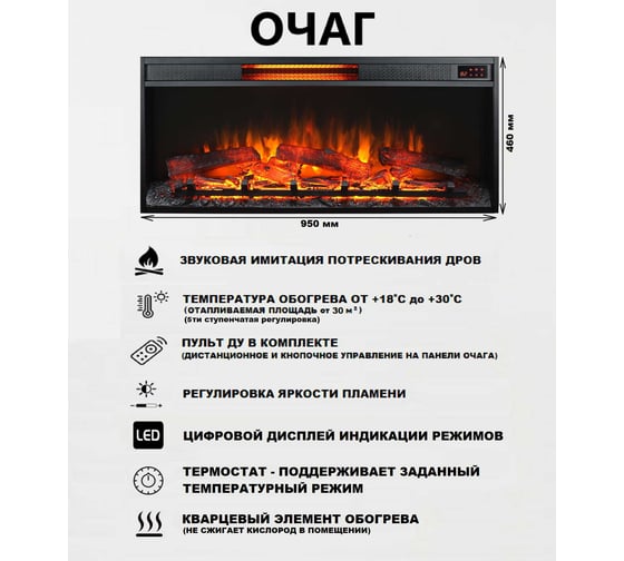 Каминокомплект InterFlame Версаль с эл. вставкой Foton IF-36K08GLX темный дуб