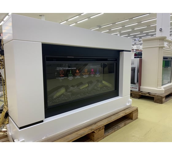 Каминокомплект InterFlame Паркер (FREESPACE 40) с эл. Вставкой FREESPACE 40 белый
