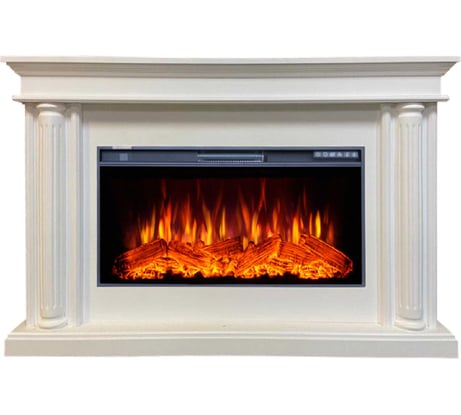 Каминокомплект InterFlame Элегант Ареал40 белый Элеганс с FREESPACE40 белый
