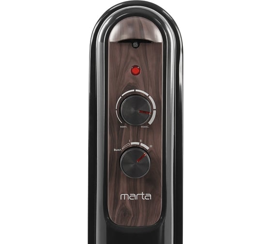 Масляный обогреватель MARTA MT-OH2430B черный жемчуг 38307