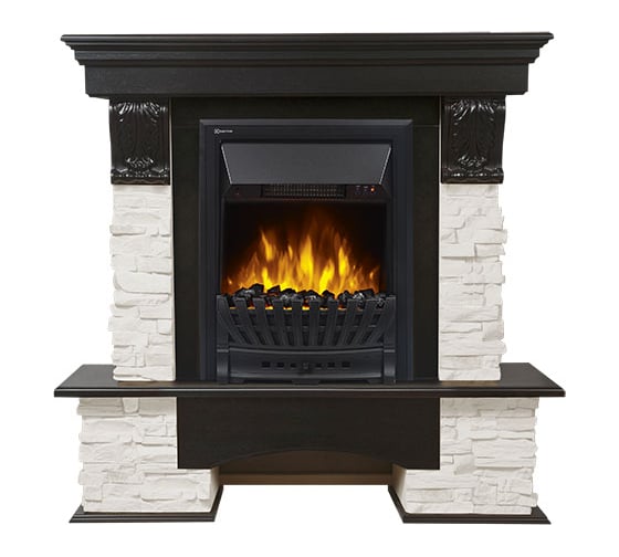 Портал Firelight Pietra Classic камень белый, шпон венге НС-1158488 1