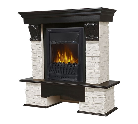 Портал Firelight Pietra Classic камень белый, шпон венге НС-1158488