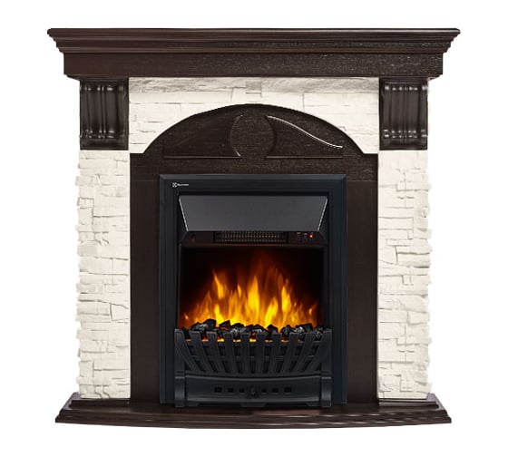 Портал Firelight Torre Classic камень белый, шпон венге НС-1143551