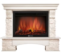 Портал Firelight Pietra 30S камень белый, шпон белёный дуб НС-1158497