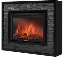 Портал Firelight Loft 30 камень черный, черная эмаль НС-1199827
