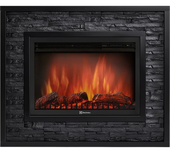 Портал Firelight Loft 30 камень черный, черная эмаль НС-1199827