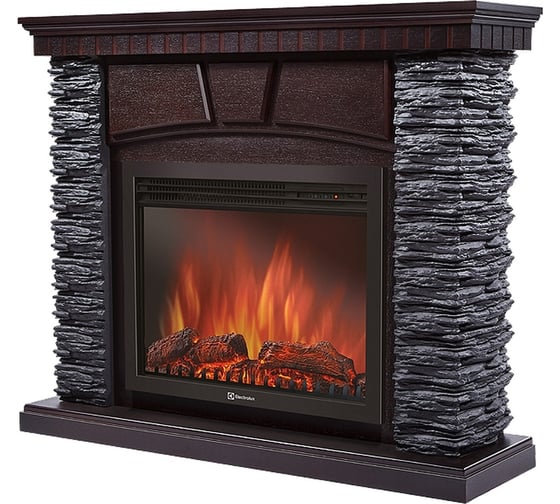 Портал Firelight Porto 25 камень черный, шпон венге НС-1202852