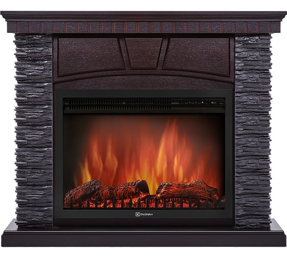 Портал Firelight Porto 25 камень черный, шпон венге НС-1202852