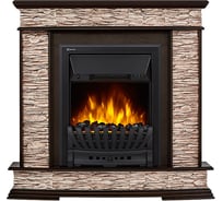 Портал Firelight Scala Classic камень сланец скалистый бурый, шпон тёмный дуб НС-1170988