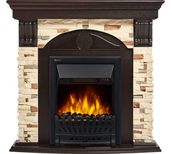 Портал Firelight Torre Classic камень сланец натуральный, шпон венге НС-1143552