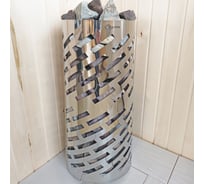 Электрокаменка Alterm ЭКМ-6 кВт, 220/380 В, корпус нержавеющая сталь, рисунок диагональ 6diagonal