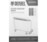 Конвектор электрический Denzel XCE-2000, 230 В, 2000 Вт, белый, сушилка, колеса, Х-элемент 98132 38