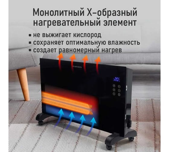 Конвекционный обогреватель OBSIDIAN BS-CH2170A черный 41532