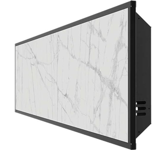 Отопительная панель STOUT WHITE STONE SCT 120x30, белый гранит/черный корпус SCT-00WB-012030 RG0093A6SUV9UR