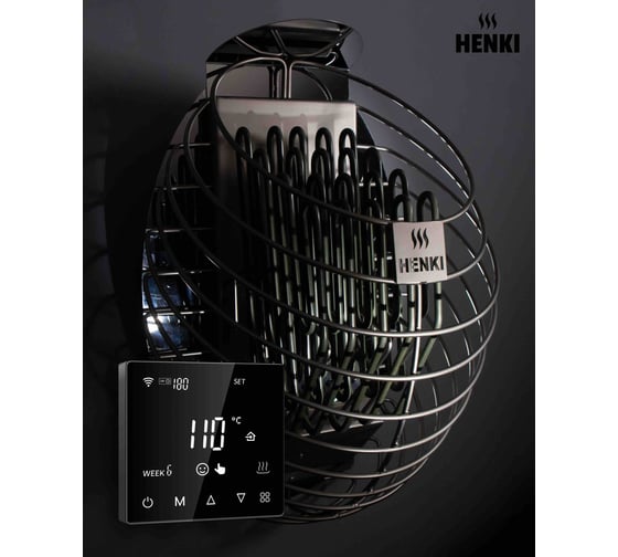 Электрическая печь для сауны HENKI Nest черная, 6kwI Nest6kwBl