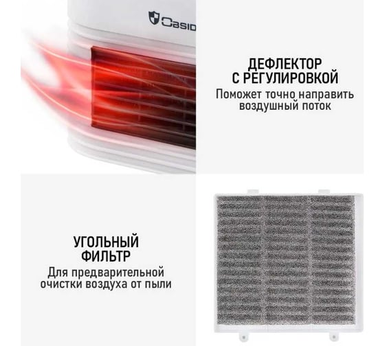 Тепловентилятор OBSIDIAN BS-FH2050A белый 41172