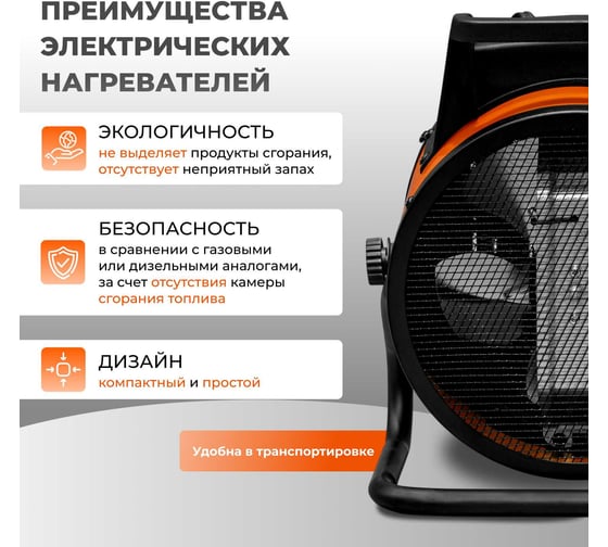 Нагреватель воздуха ECOTERM электрический EHR-03/1F ET3722-2