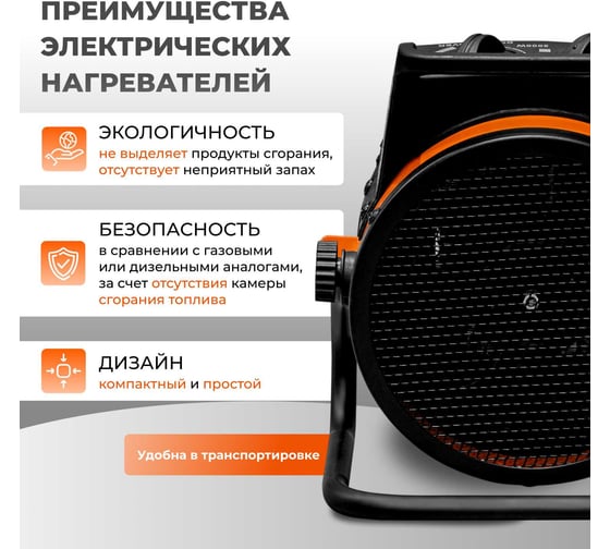 Нагреватель воздуха ECOTERM электрический EHR-02/1F ET3722-1