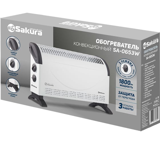 Конвекционный обогреватель Sakura SA-0653W 1800Вт УТ000001965