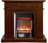 Каминокомплект InterFlame Лестер разборный Фобос Bl орех с Fobos Black орех