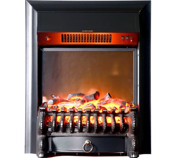 Каминокомплект InterFlame Мальта орех (разборный) с эл. вставкой Fobos Black