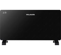 Конвектор Willmark WCH-2000GB стекл.панель, 2000Вт, 2 реж., термостат, черный 3000110