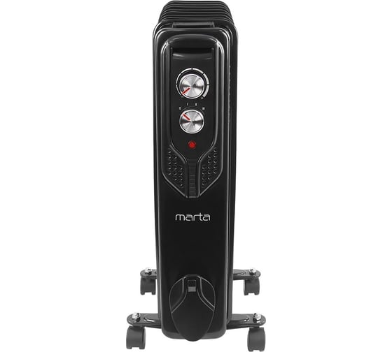 Масляный обогреватель MARTA MT-OH2429C черный жемчуг 41156