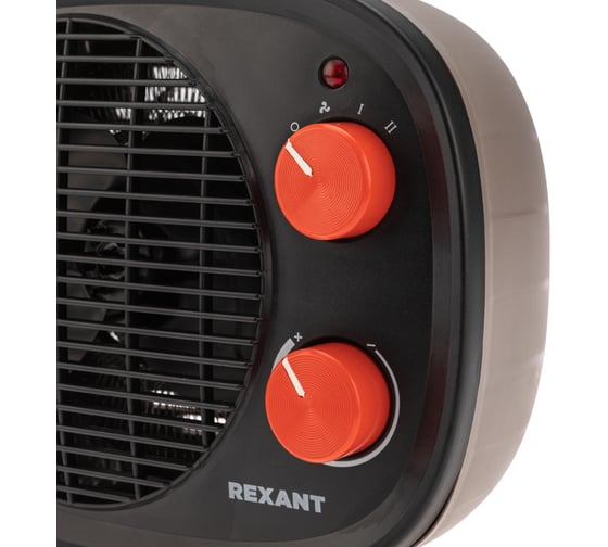 Тепловентилятор электрический настольный REXANT 2кВт со спиральным нагревательным элементом, черный 60-0034