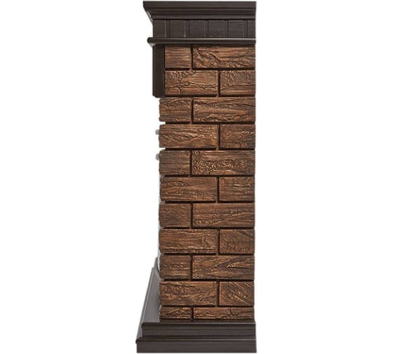 Портал Firelight Bricks Wood 30, камень темный, шпон венге НС-1287018