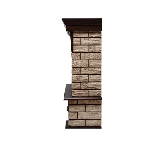Портал Firelight Forte Wood 25, камень коричневый, шпон темный дуб НС-1292158