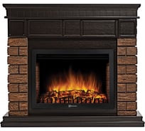 Портал Firelight Bricks Wood 25, камень темный, шпон венге НС-1287017