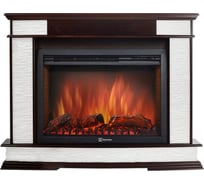 Портал Firelight Scala 30, камень сланец скалистый белый, шпон тёмный дуб НС-1230522