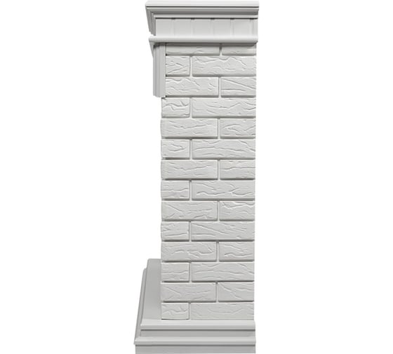 Портал Firelight Bricks 25, камень белый, белая эмаль НС-1277346