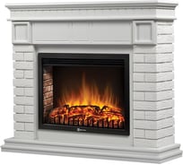 Портал Firelight Bricks 30, камень белый, белая эмаль НС-1277348