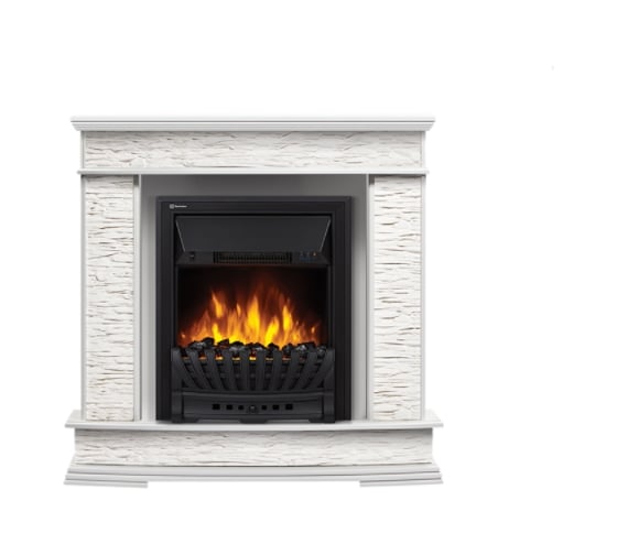 Портал Firelight Scala Classic, камень сланец скалистый белый, шпон белый дуб НС-1284540 1