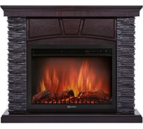 Угловой портал Firelight Porto 30U, камень черный, шпон венге НС-1268944