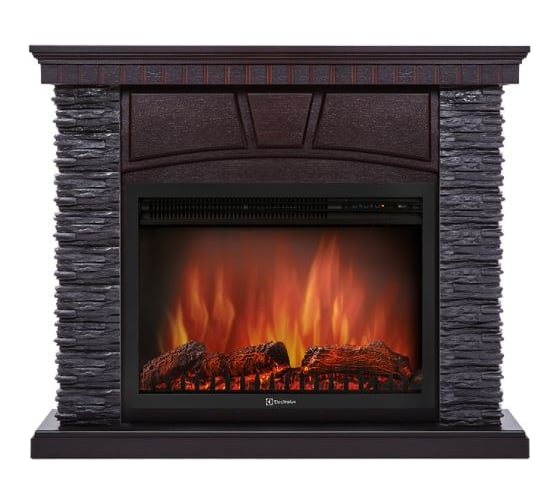 Угловой портал Firelight Porto 30U, камень черный, шпон венге НС-1268944 1