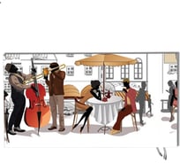 Карбоновый обогреватель Sun Power Музыканты 450Вт/1*0,5 интерьерный, крепление-бабочка TL-04