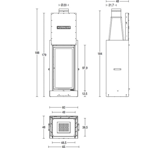 Топка Piazzetta MA 266 SL с подъемом P04132010
