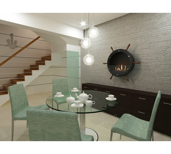 Биокамин Lux Fire Капитан 500 Н XS, коричневый, БКС-К500XS-01