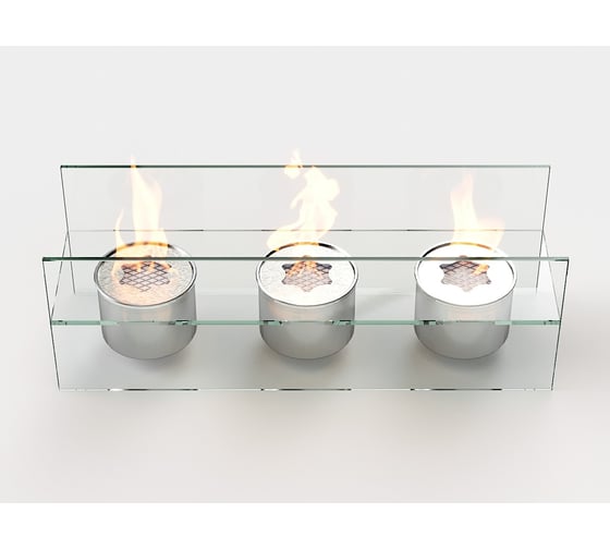 Биокамин Lux Fire столовый, Оливье XS, прозрачный КН-0019XS-01