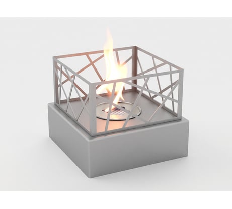 Настольный биокамин Lux Fire Пикник S, серебро, КН-0017S-12C
