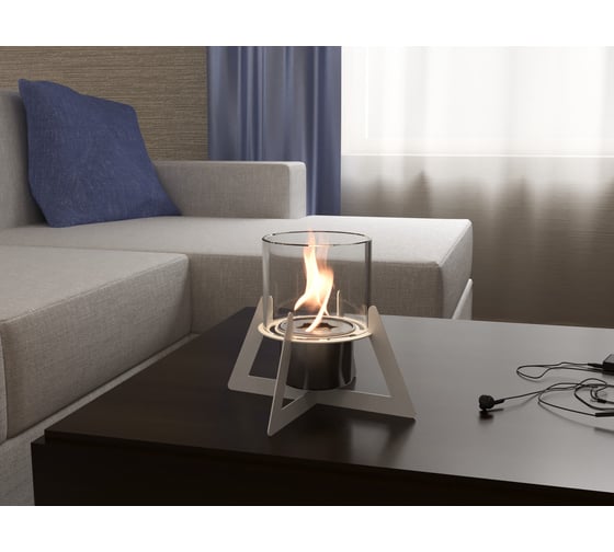 Настольный биокамин Lux Fire Альфа, белый, КН-008S-082Б